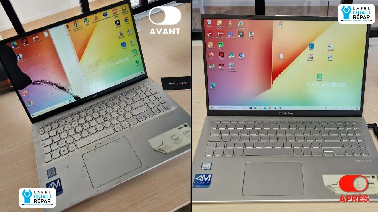 Première réparation d’Allan, notre technicien informatique chez Connect (et pas des moindres).